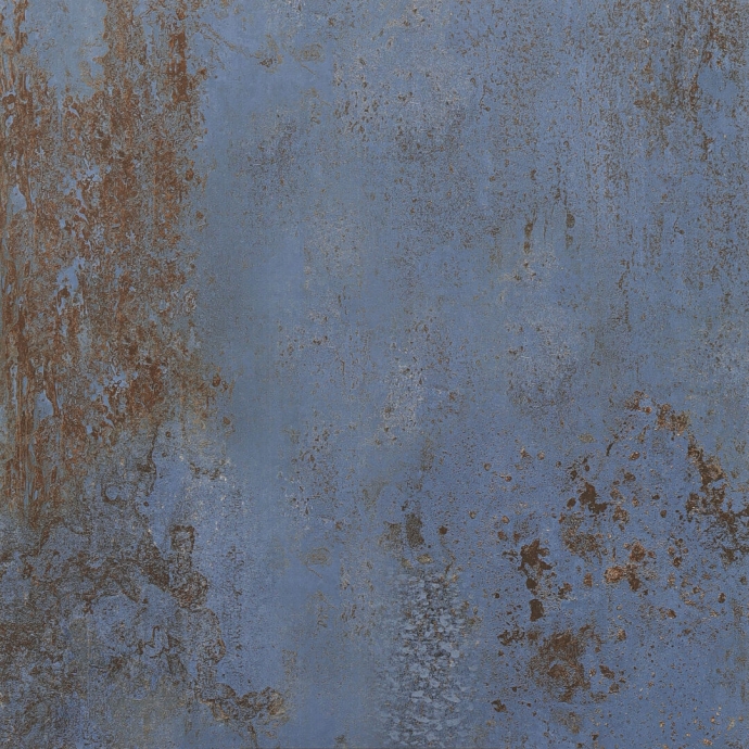 Oxidized iron tile blue