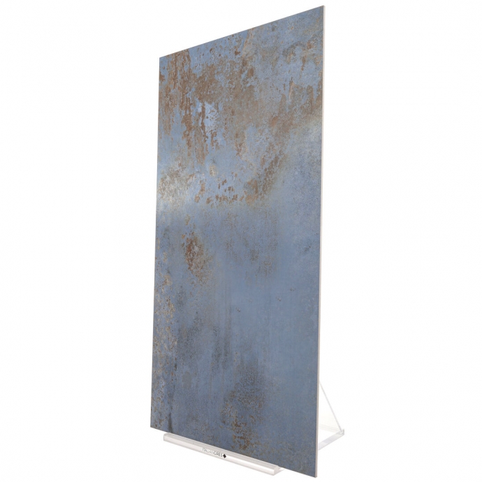 Oxidized iron tile blue