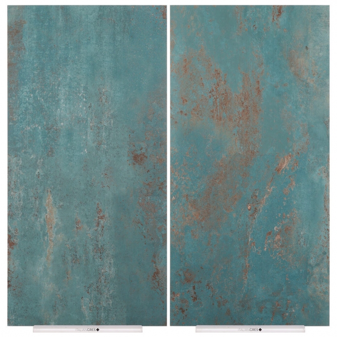 Oxidized iron tile green