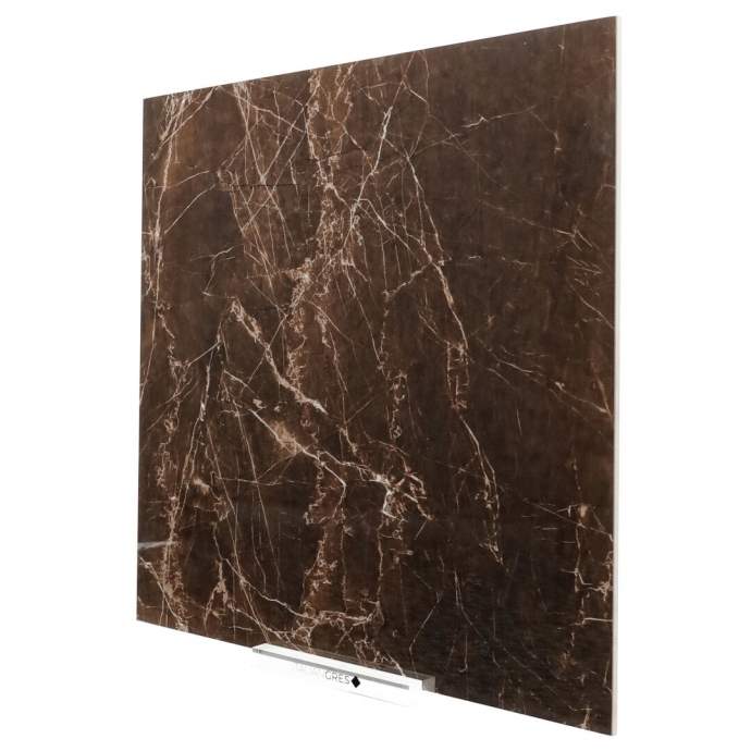 Glossy marble brown Melange