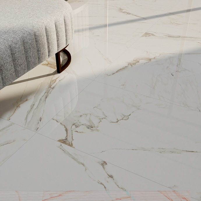 Marble effect tiles - Cream melange