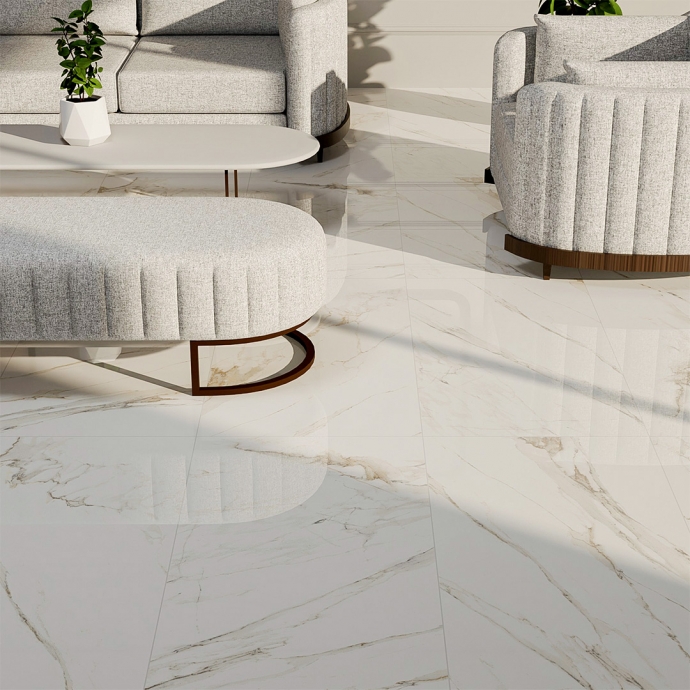 Marble effect tiles - Cream melange