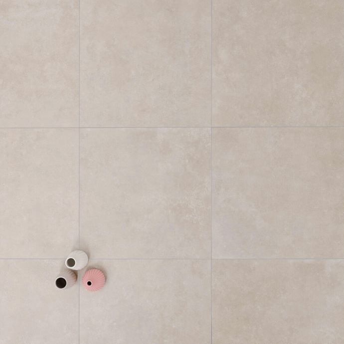 Concrete effect porcelain stoneware beige