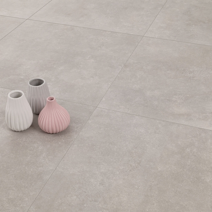 Concrete effect porcelain stoneware taupe