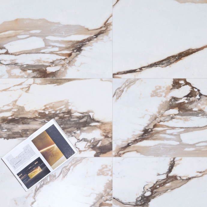 Gold semi polished marble