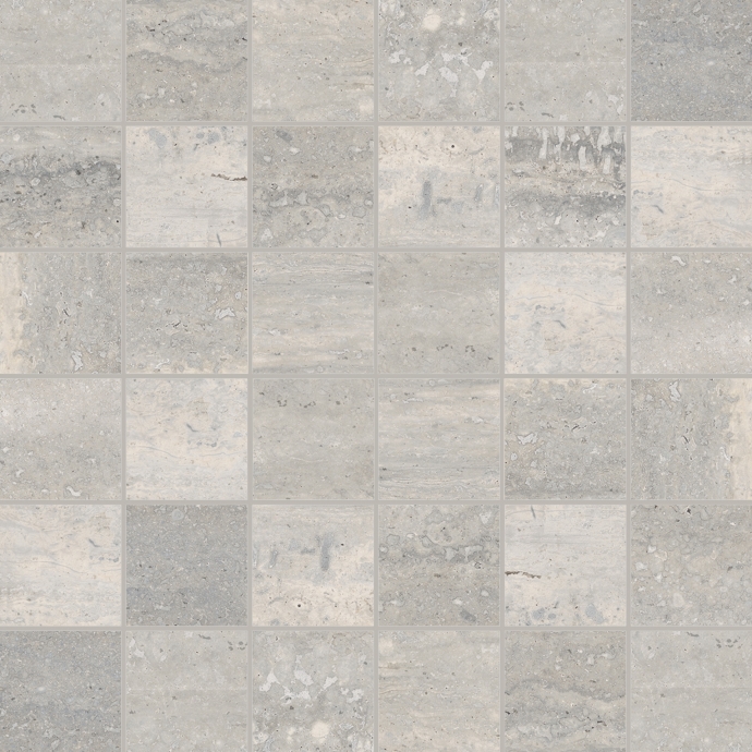 Silver Roman travertine Mosaic