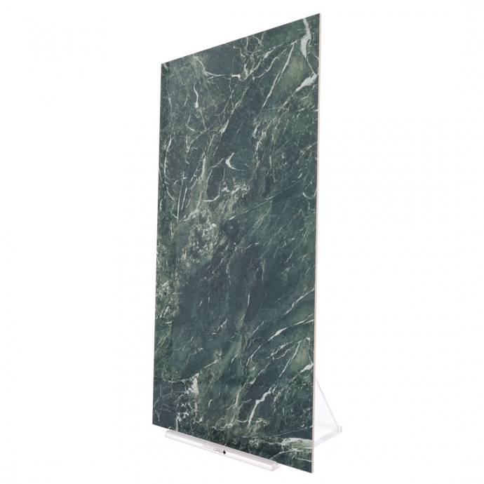 Green semi polished marble