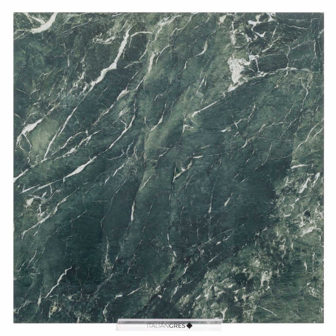 Green semi polished marble