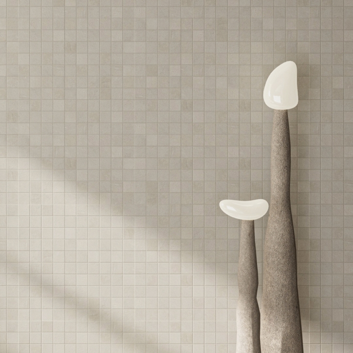 Londra Beige Concrete Mosaic