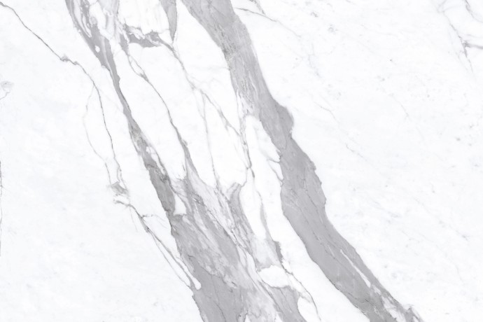 Glossy Statuario marble with diagonal grey lines