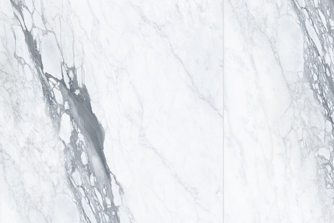 Dark grey vein semi polished marble