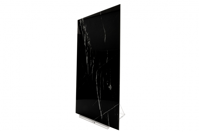 Glossy marble black melange