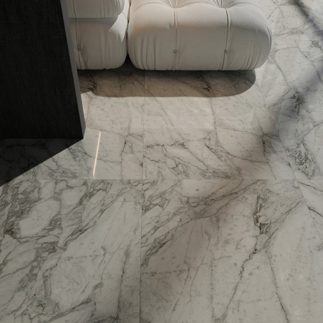 Glossy marble - Porcelain stoneware