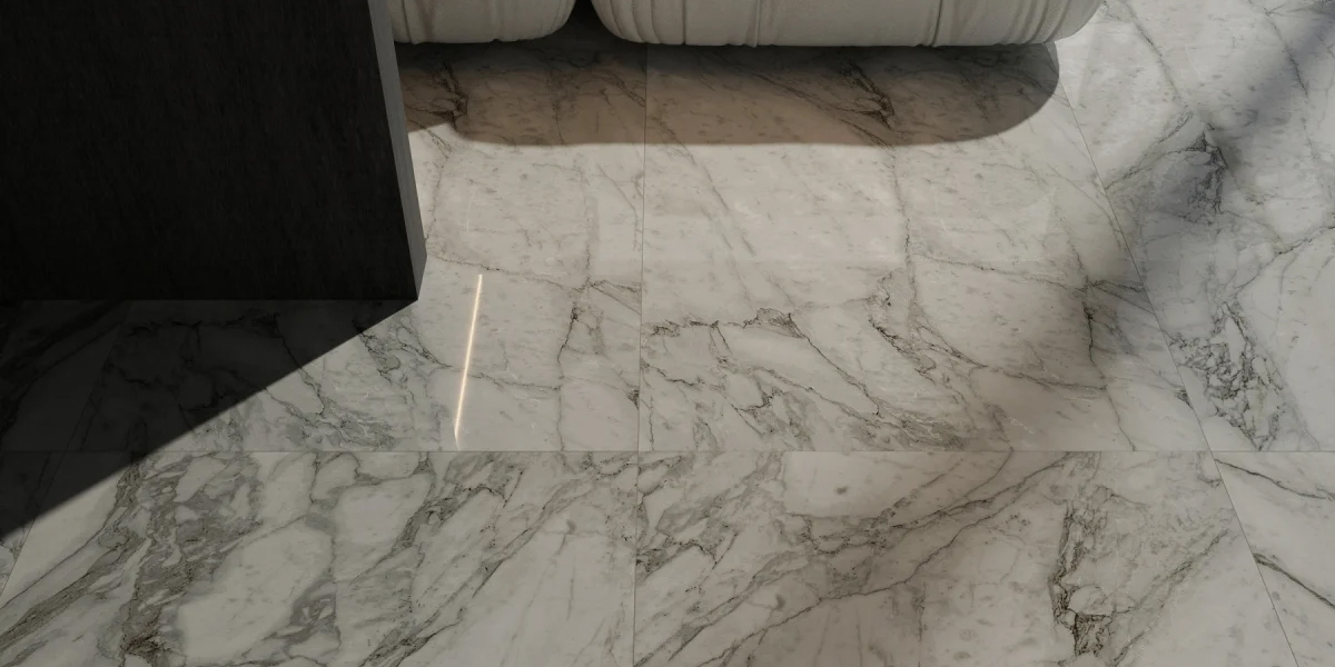 Glossy marble - Porcelain stoneware